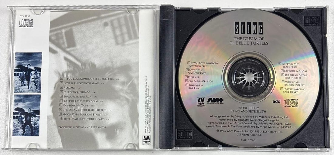 The Police: Sting Signed "The Dream of the Blue Turtles" CD (Third Party Guaranteed) - 2