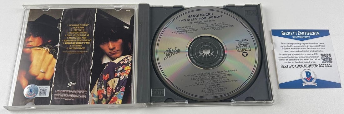 Hanoi Rocks: Michael Monroe Signed "Two Steps From the Move" CD (Beckett Authentication) - 2