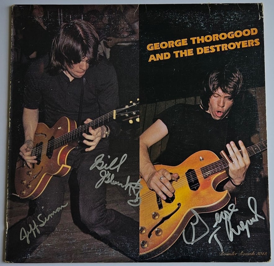 George Thorogood & the Destroyers Signed Self-Titled Album (3 Sigs) (Third Party Guaranteed) (1 of 1)