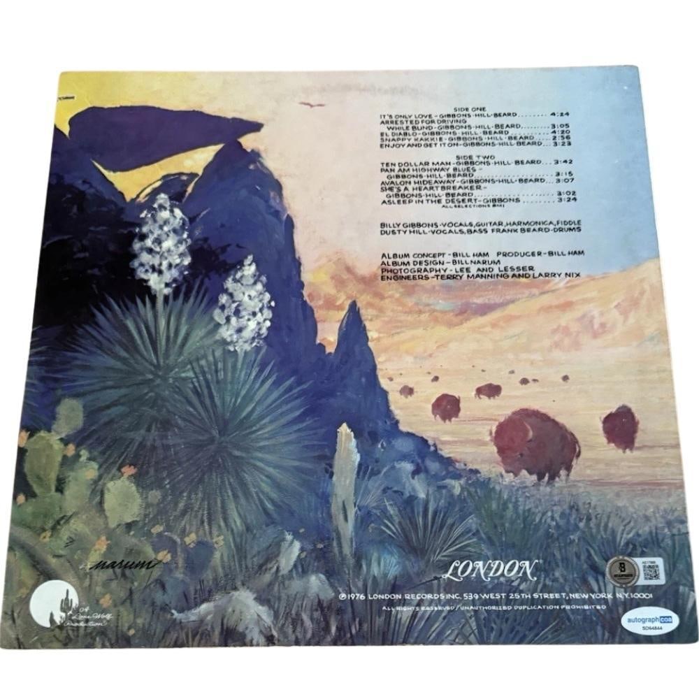 ZZ Top Group Signed "Tejas" Album (3 Sigs) (Beckett Authentication) - 2