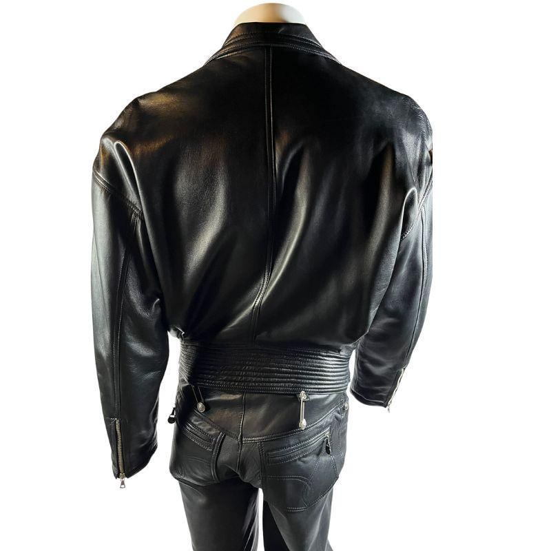 Elton John Personally-Owned & Worn Gianni Versace Leather Jacket & Pants Set - 11