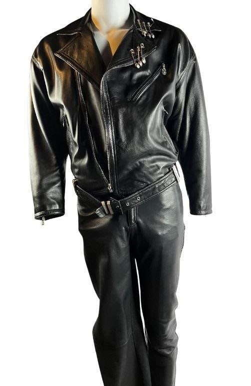 Elton John Personally-Owned & Worn Gianni Versace Leather Jacket & Pants Set (1 of 11)