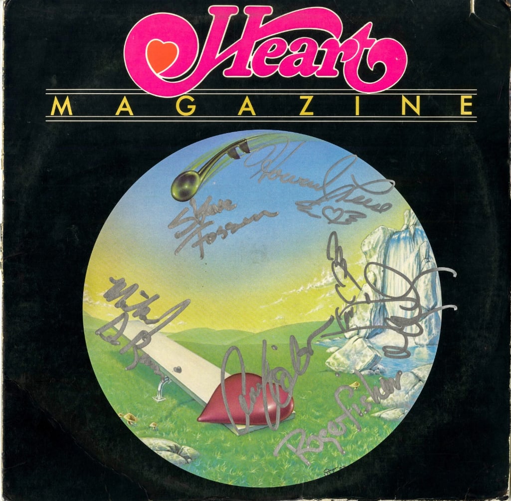 Heart Fully Group Signed "Magazine" Album With All 6 Original Members (ACOA): "Magazine" album signed on the cover in silver felt tip marker by all six original Heart band members Ann Wilson, Nancy Wilson, Steve Fossen, Roger Fisher, Howard Leese, and Michael Derosier.