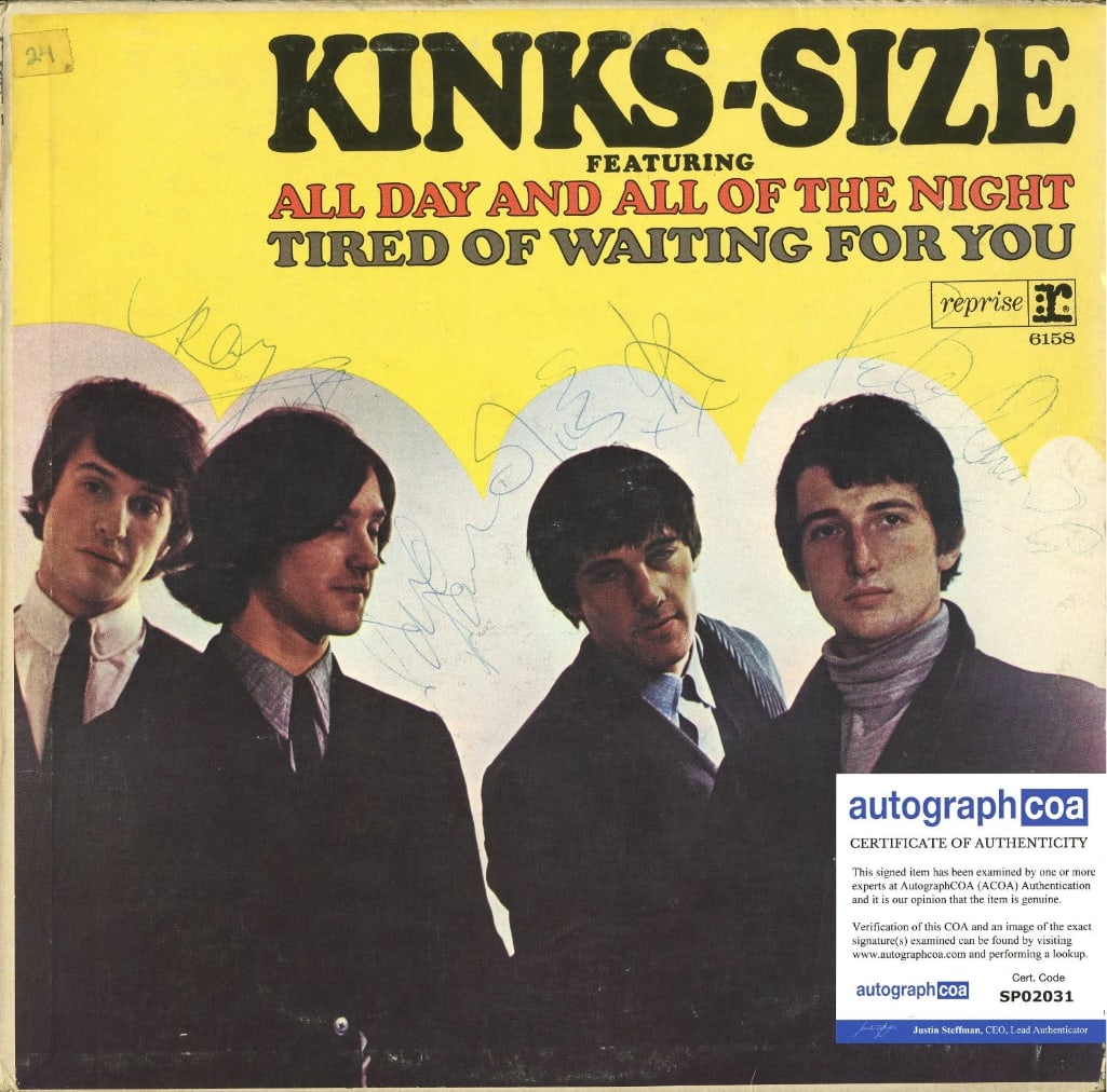 The Kinks Fully Group Signed "Kinks - Size" Album (4 Sigs) (ACOA Authentication) (1 of 1)