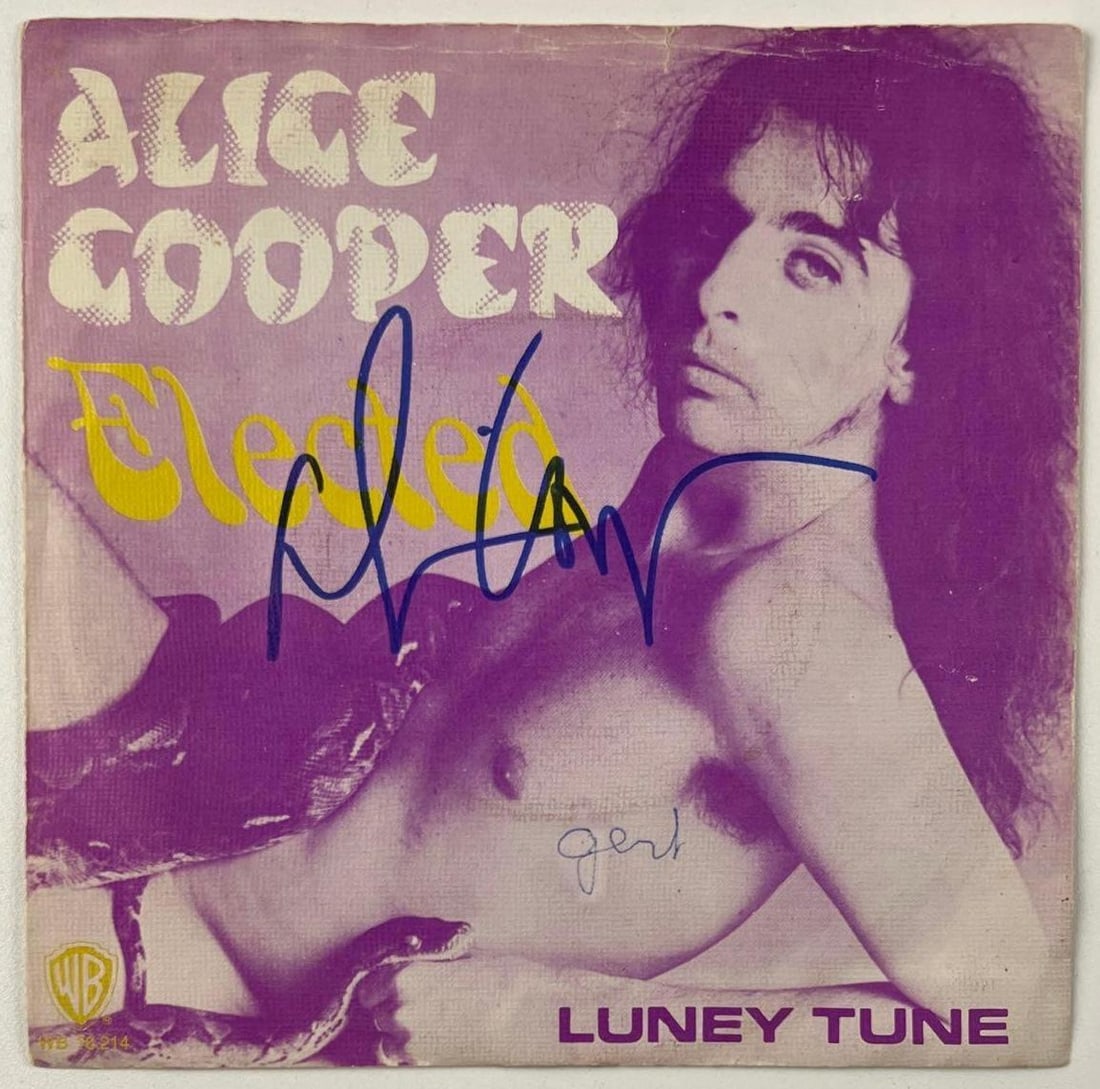 Alice Cooper Signed "Elected" 45 (Beckett Authentication) (1 of 2)