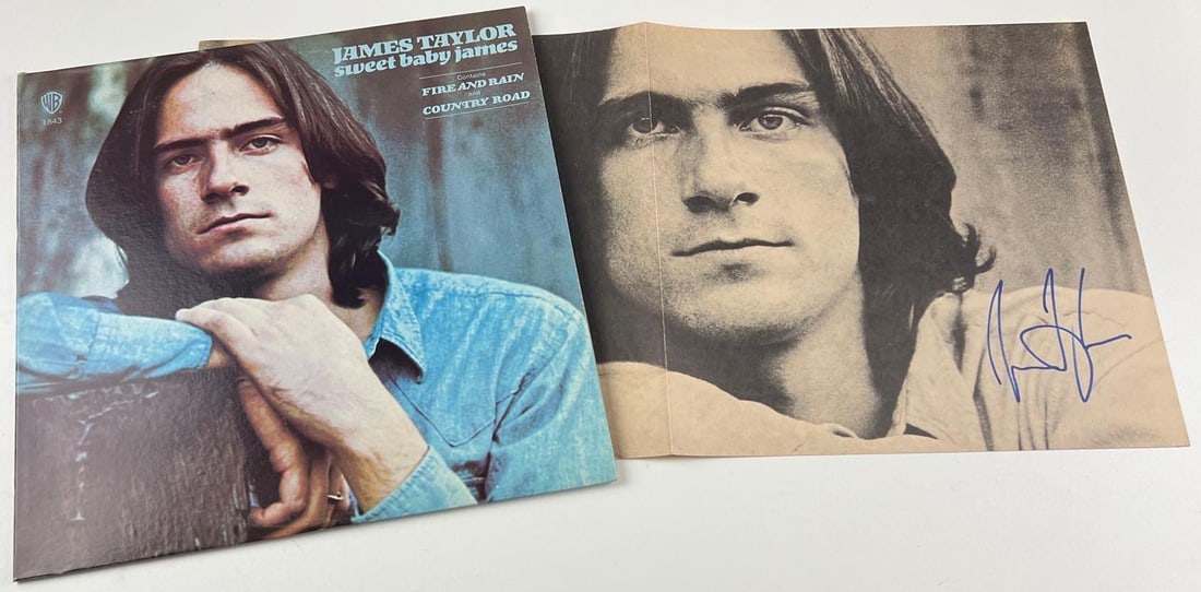 James Taylor Signed "Sweet Baby James" Album Lyric Insert Fold-Out (Beckett Authentication) - 4