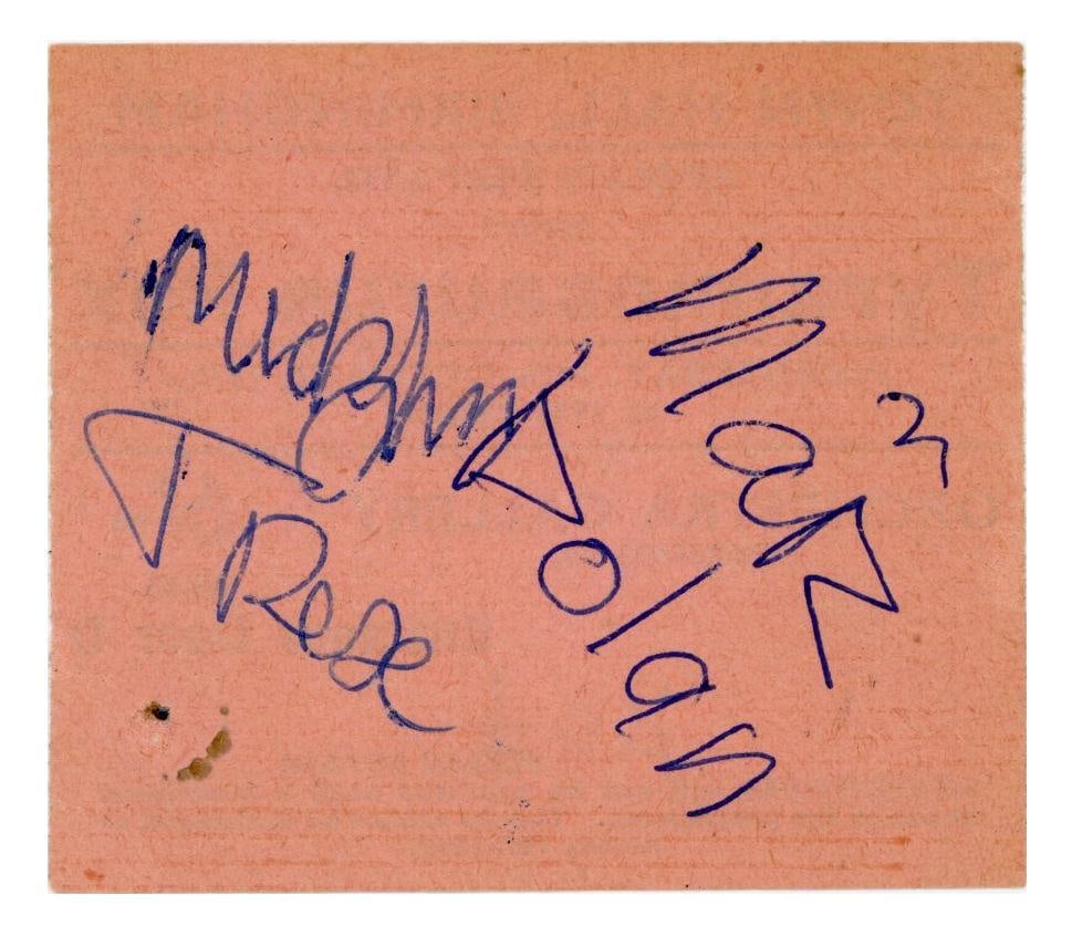 T.Rex: Marc Bolan & Mickey Finn Signed 1970 Ticket Stub (2 Sigs) (Tracks COA) - 2