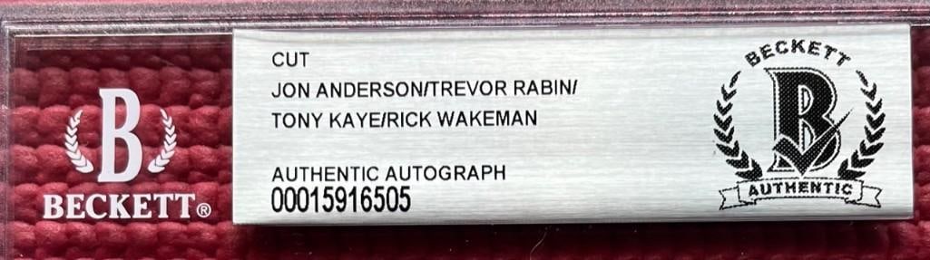 Yes Group Signed Cut (4 Sigs) (Beckett Encapsulated) - 3