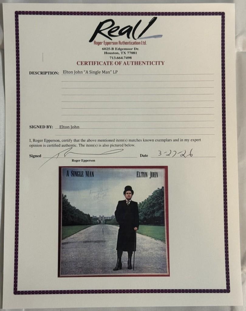 Elton John Vintage Signed "A Single Man" Album (Epperson COA) - 4