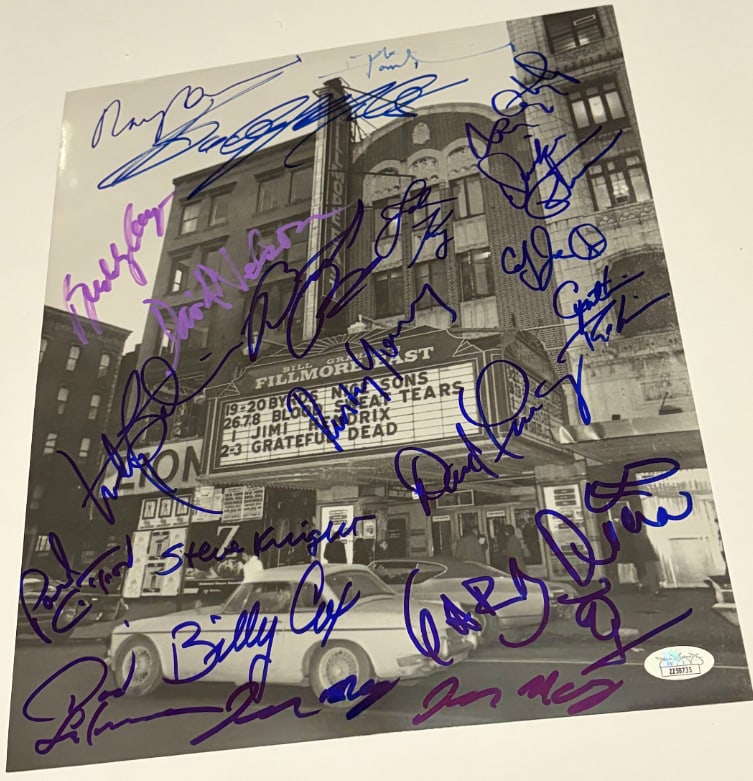 The Fillmore East Multi Artist Signed 14" x 11" Poster (20+ Sigs) (JSA Authentication) (1 of 1)
