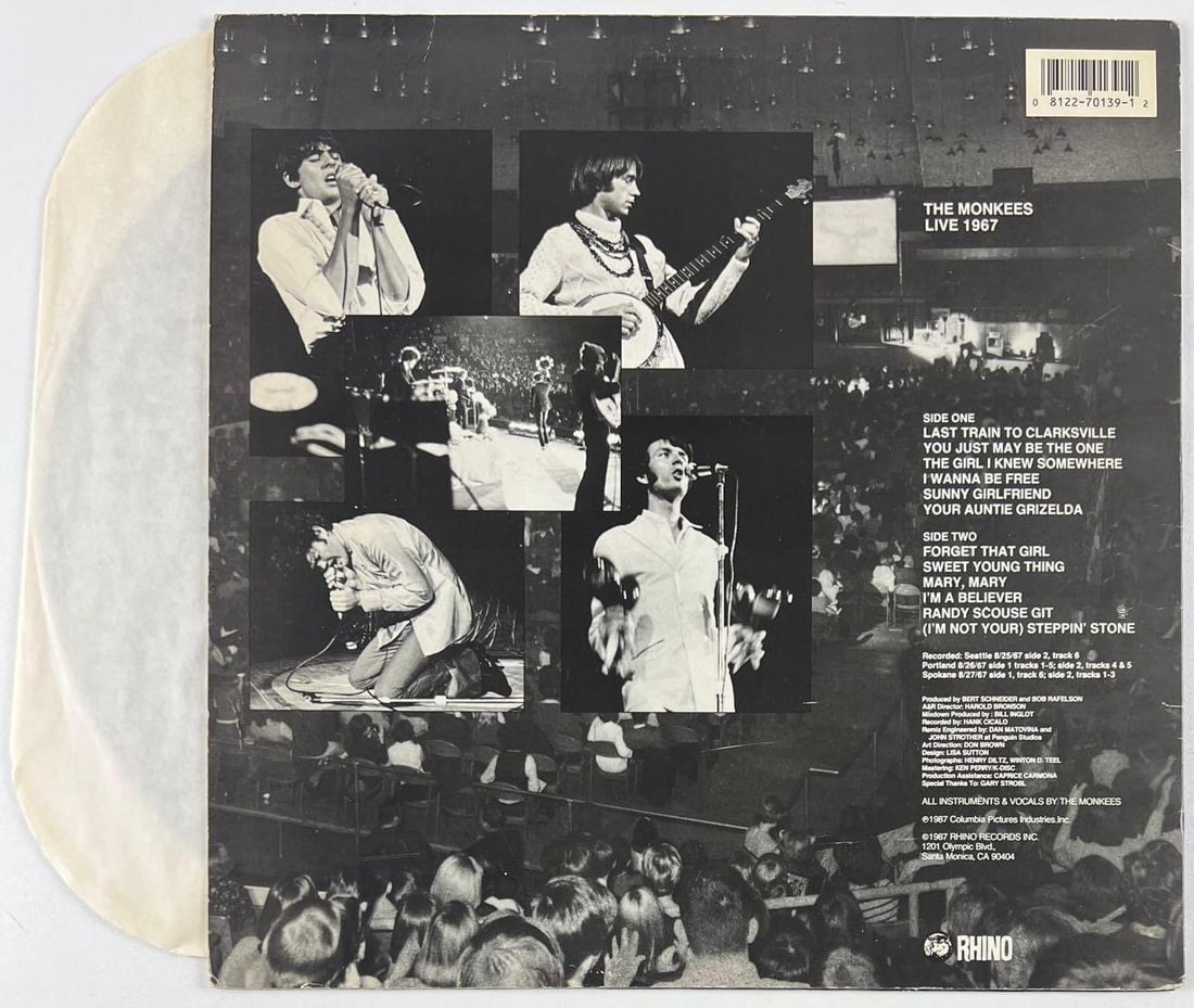 The Monkees Fully Group Signed "The Monkees Live 1967" Album (4 Sigs) - 3