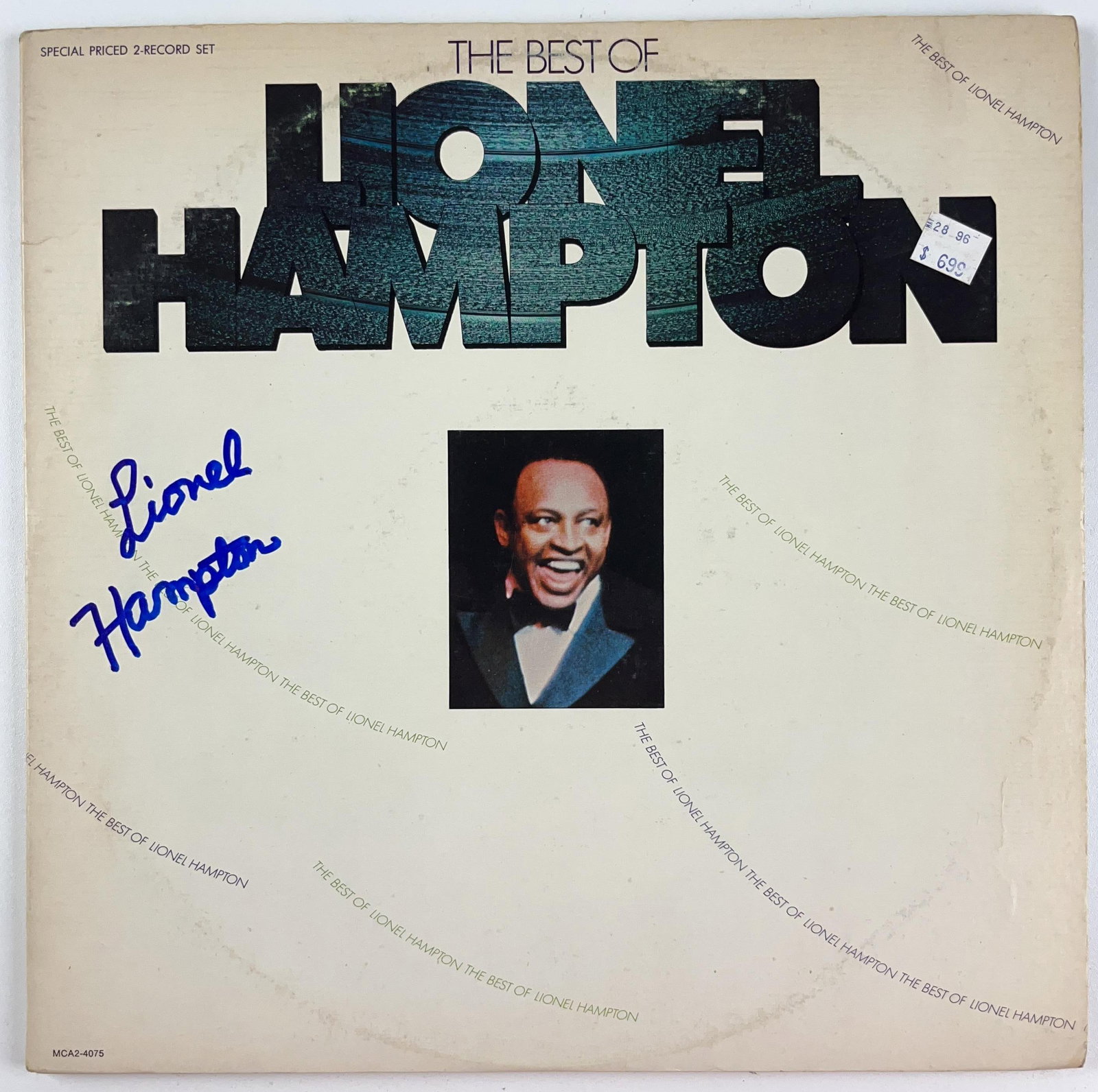 Lionel Hampton Signed "The Best of Lionel Hampton" Album (Beckett Authentication): "The Best of Lionel Hampton" album signed on the cover in blue felt tip marker by musician Lionel Hampton. Measuring approximately 12" x 12" and in fine condition. Record is included. Obtained