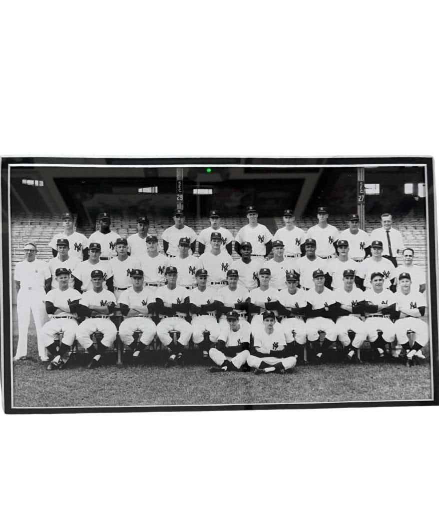 New York Yankees 1961 World Champions Framed Display of 40+ Signed Cuts (James Spence Note) - 8