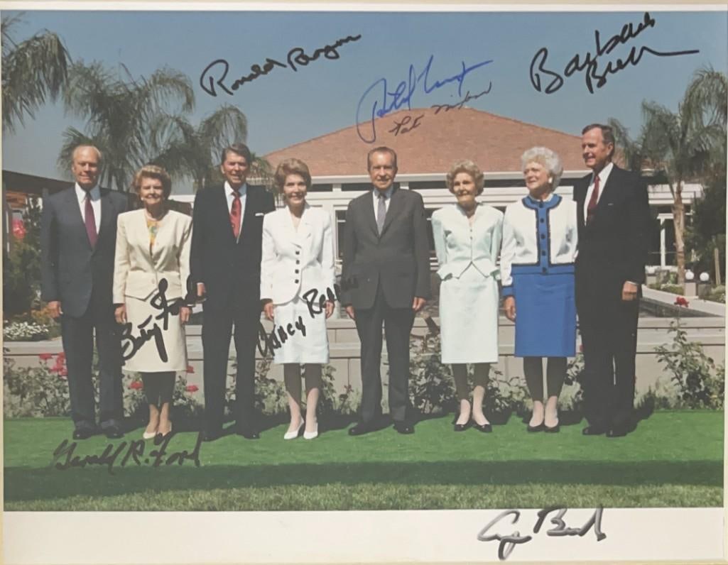 Multi-Signed Presidents & First Ladies of the United States Framed Photo Display (8 Sigs) (PSA/DNA) - 2