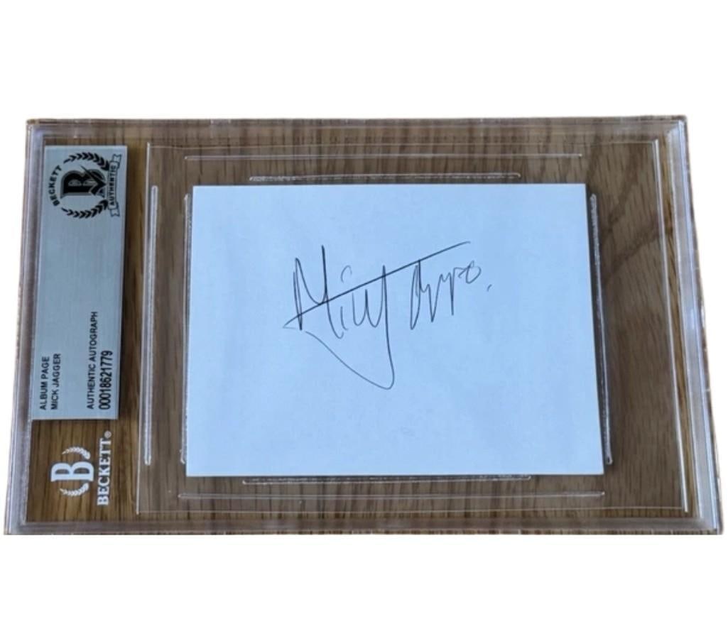 The Rolling Stones Fully Group Signed Set of (3) Album Pages (5 Sigs) (Beckett Encapsulated) - 2