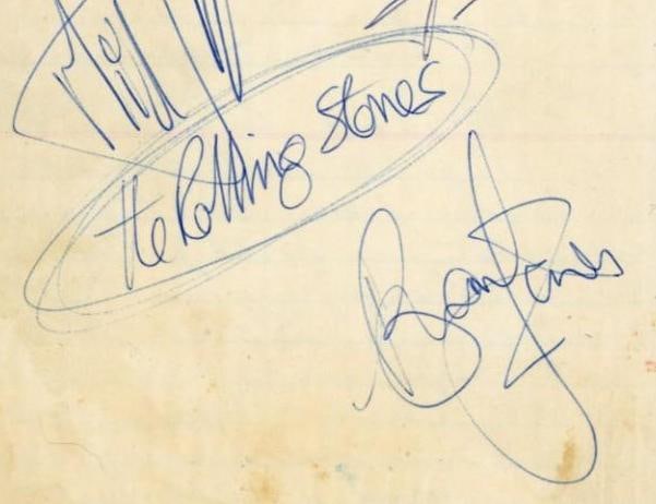 The Rolling Stones w/ Brian Jones Vintage Fully Group Signed 1964 Page (5 Sigs) (Tracks COA) - 2