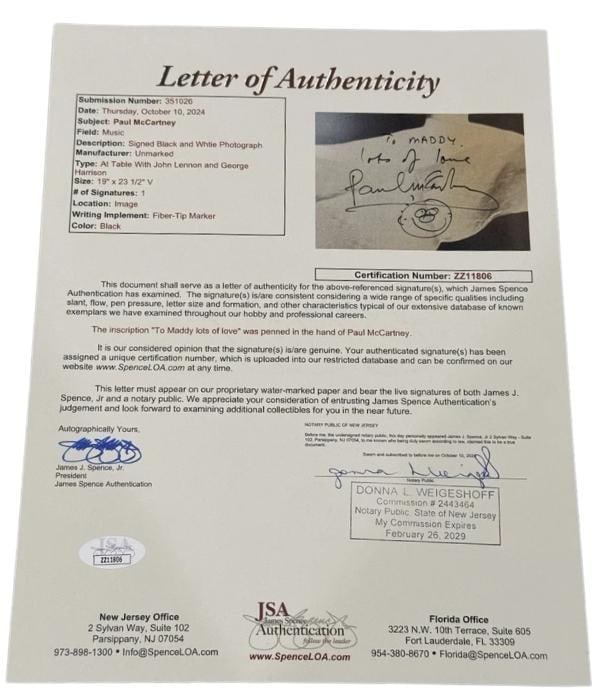 The Beatles: Paul McCartney Signed Oversized 23.5" x 19" Photo w/ Doodle (JSA Authentication) - 3