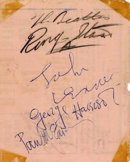 The Beatles Vintage 1963 Fully Group Signed Handbill (4 Sigs) (Tracks COA) - 2