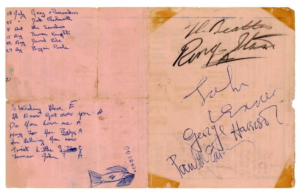 The Beatles Vintage 1963 Fully Group Signed Handbill (4 Sigs) (Tracks COA) - 3