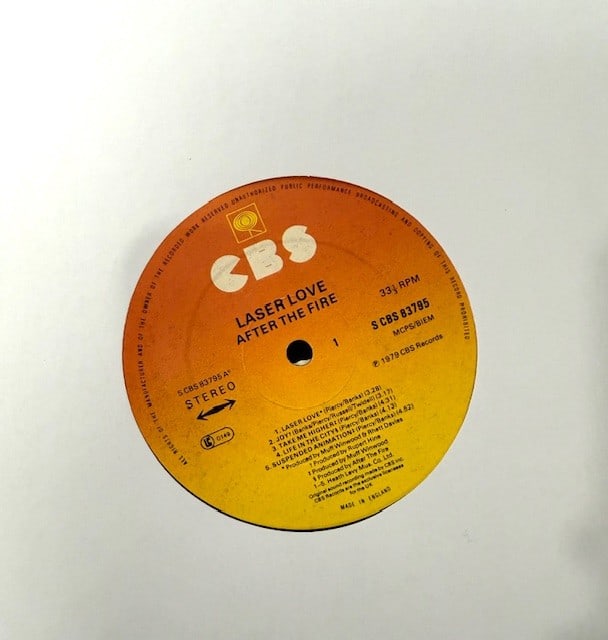 After the Fire Fully Signed "Laser Love" LP Album (4 Sigs) (Third Party Guaranteed) - 5
