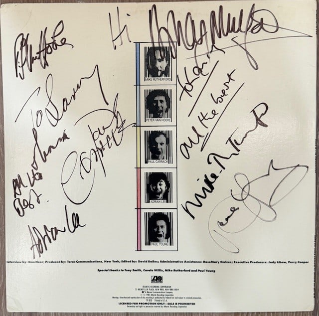 Genesis & Mike & the Mechanics Fully Signed "Mike on Mike" Album (5 Sigs) (Third Party Guaranteed) (1 of 4)