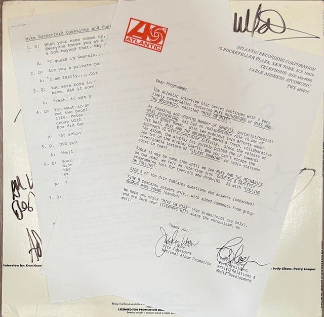 Genesis & Mike & the Mechanics Fully Signed "Mike on Mike" Album (5 Sigs) (Third Party Guaranteed) - 3