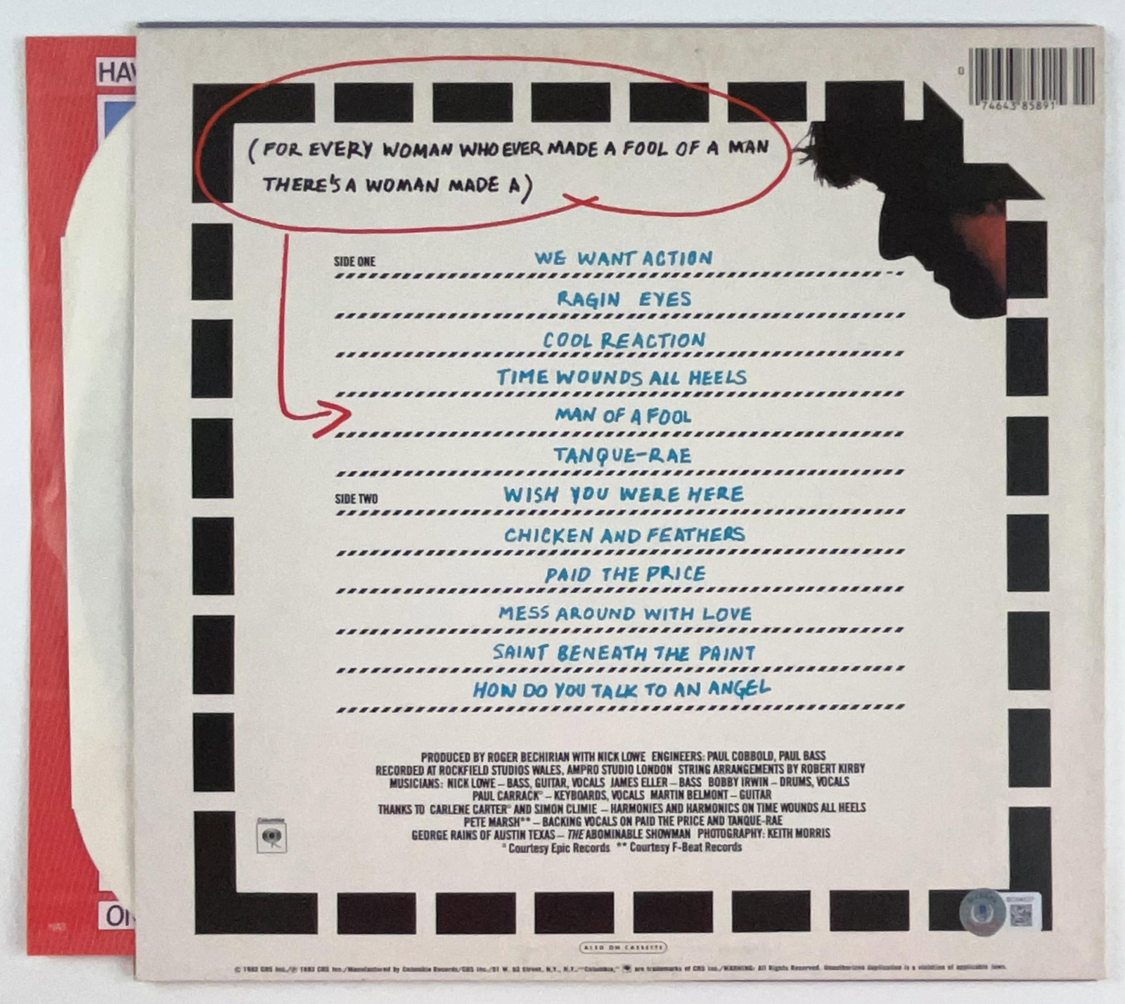 Nick Lowe Signed "The Abominable Showman" Album (Beckett Authentication) - 2