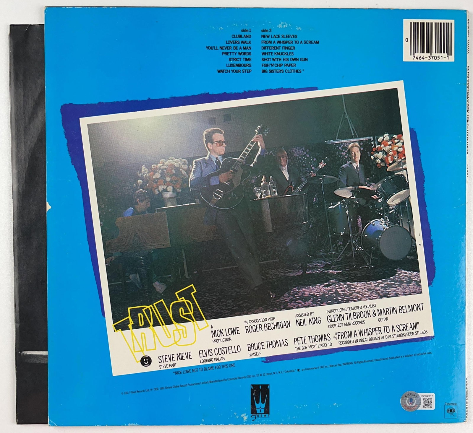 Elvis Costello Signed "Trust" Album (Beckett Authentication) - 2