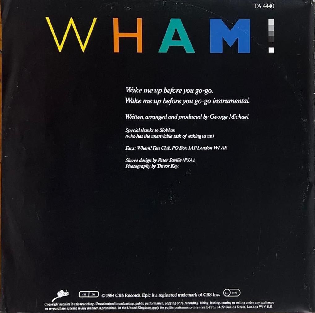Wham! George Michael Signed "Wake Me Up Before You Go-Go" Album Poster (Beckett) - 6
