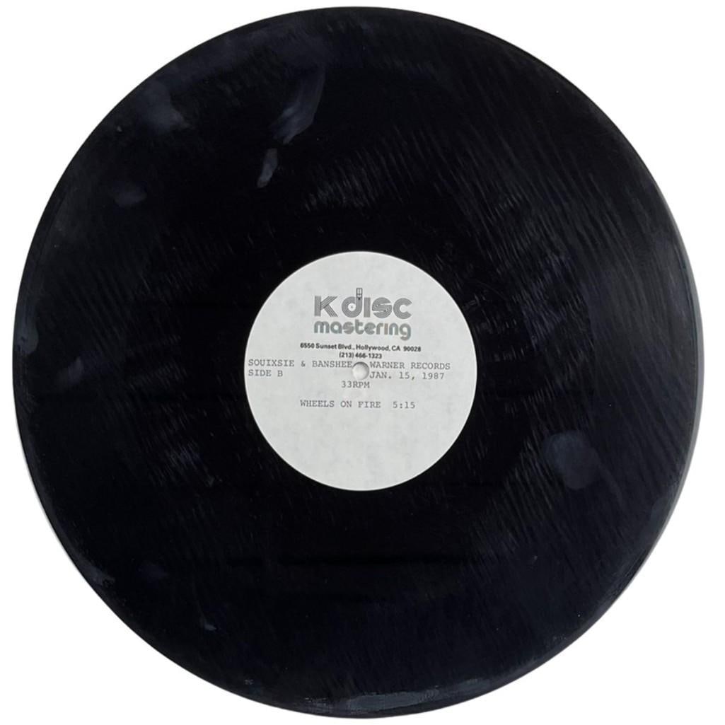 Siouxsie & the Banshees Original "Wheels on Fire" 1987 Acetate Disc: Rare K Disc Mastering double-sided “Wheels on Fire” original 1987 acetate disc. Disc label reads “Siouxsie & Banshees Warner Records Side A Jan. 15, 1987 33RPM Wheels on Fire 4:04.&#
