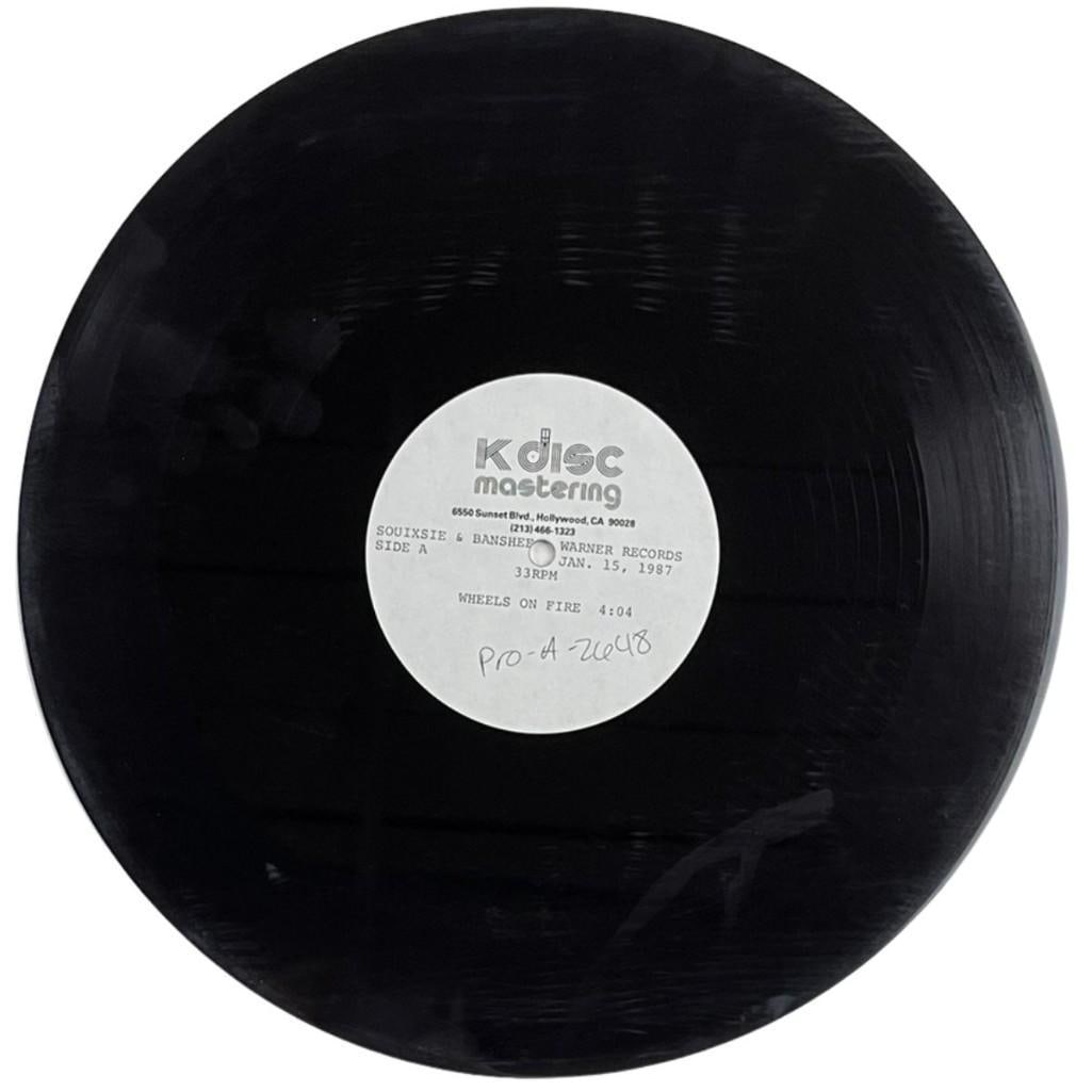 Siouxsie & the Banshees Original "Wheels on Fire" 1987 Acetate Disc - 3