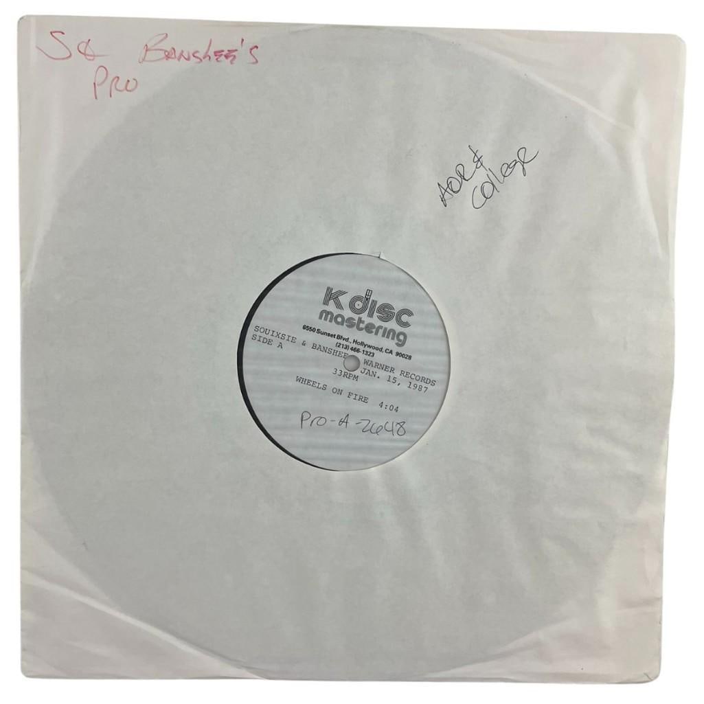 Siouxsie & the Banshees Original "Wheels on Fire" 1987 Acetate Disc - 4