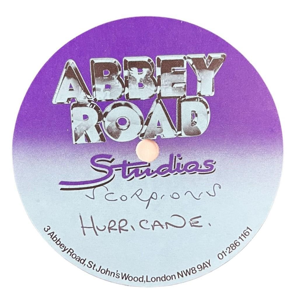 Scorpions Original "Hurricane" Acetate Disc - 2