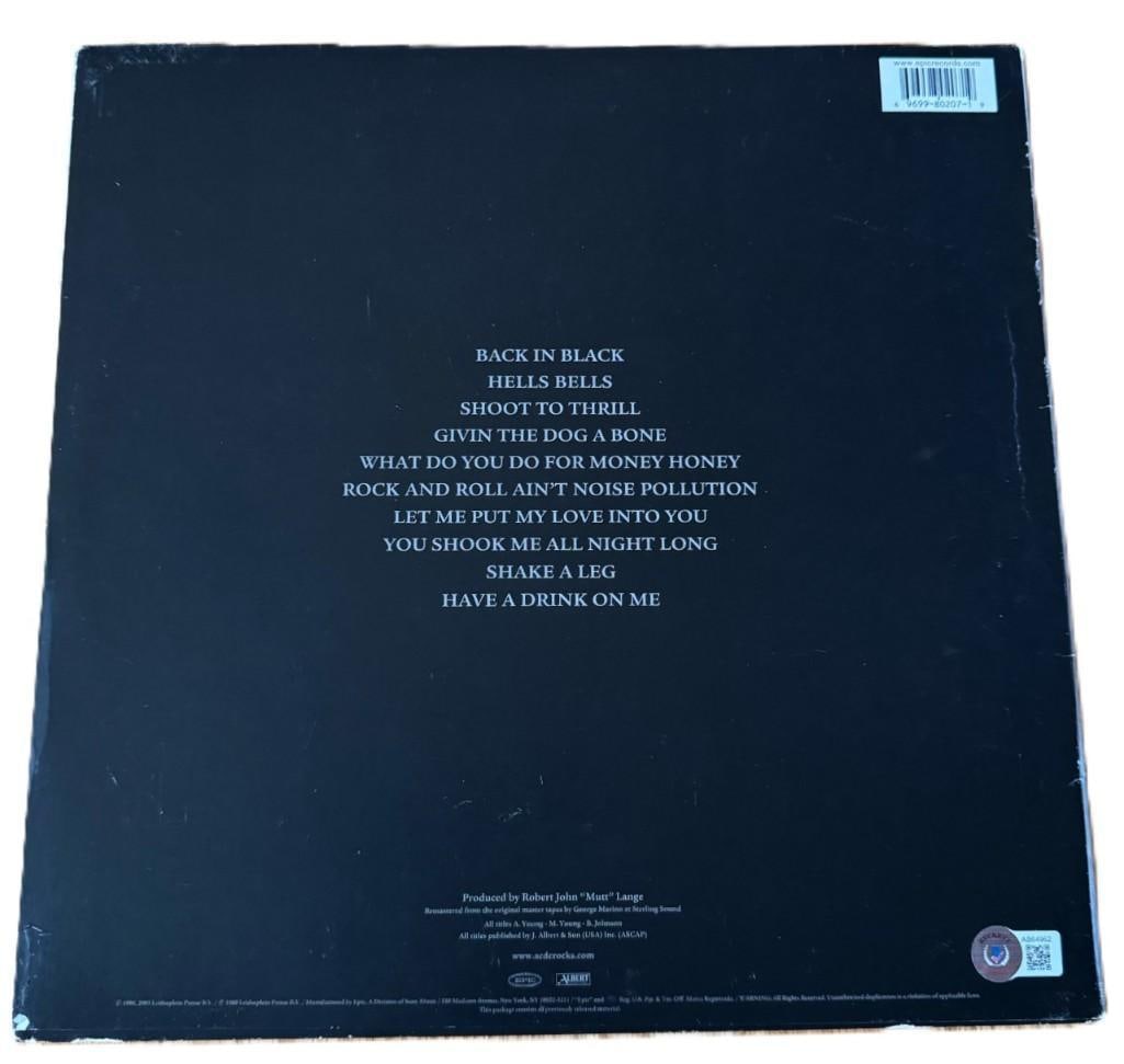AC/DC Fully Group Signed "Back in Black" Album (5 Sigs) (Beckett & Epperson Authentication) - 2