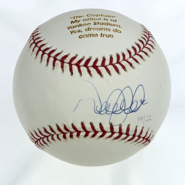Derek Jeter Signed Special Edition #19/22 Rawlings Brand OMLB Baseball (Steiner & MLB Auth.) (1 of 8)