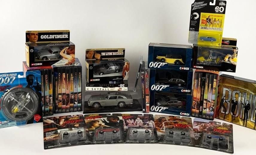 James Bond Ready-Made Man Cave Collection – Model Cars, Books, DVDs, Framed Displays & Signed  - 4