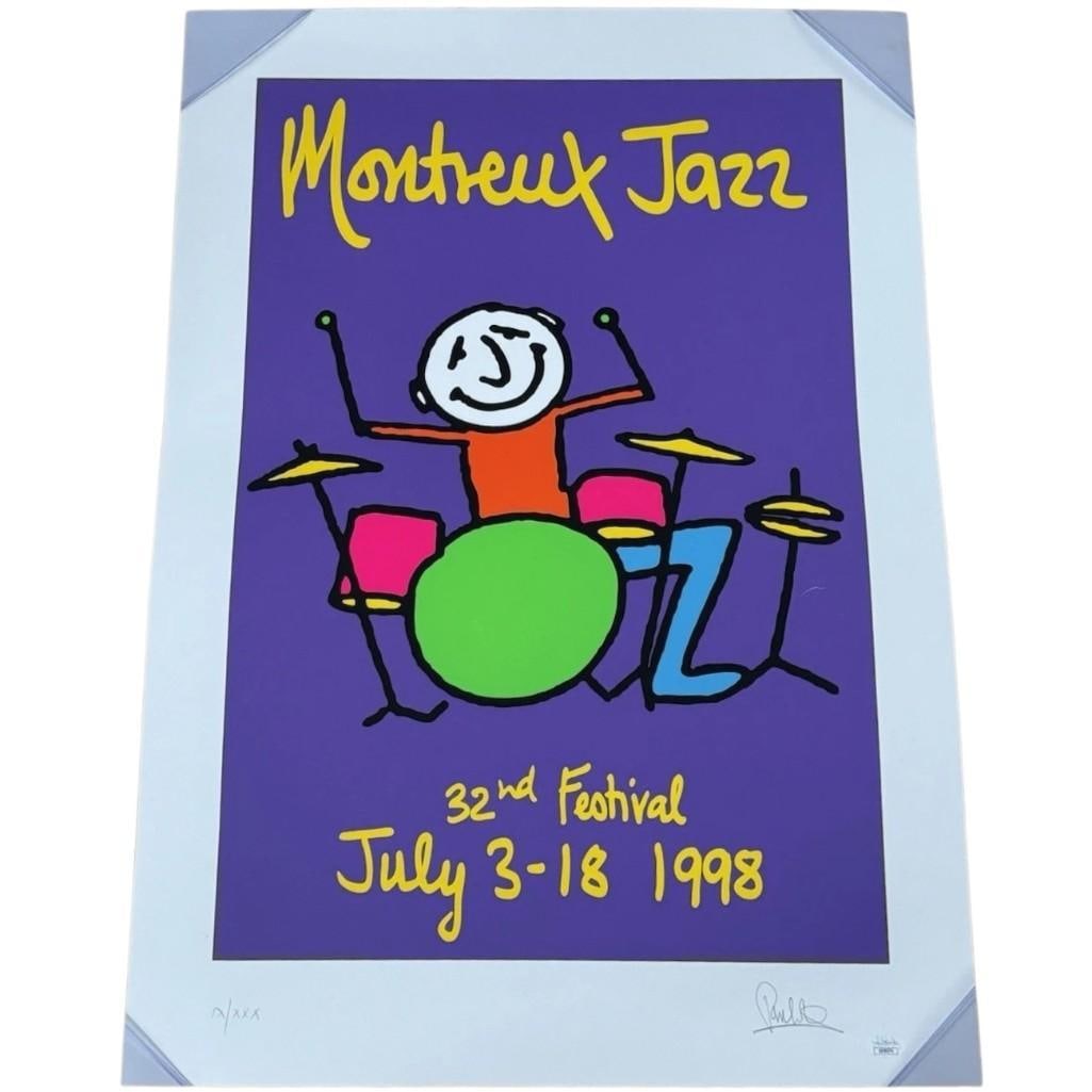 Phil Collins Signed 20" x 27" Montreux Jazz Festival Limited Edition Lithograph (JSA Authentication) (1 of 3)