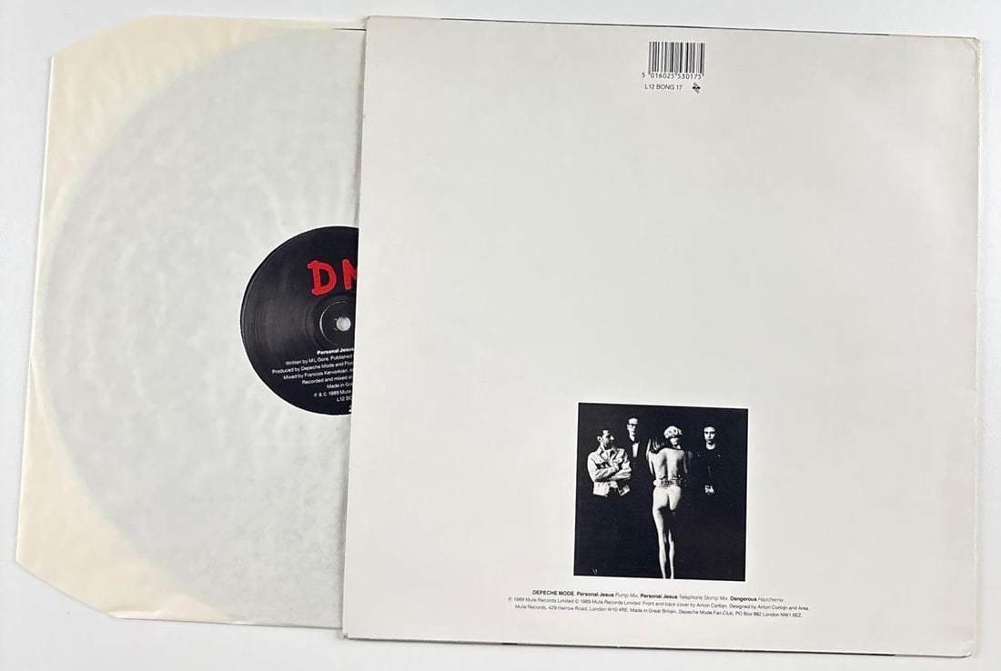 Depeche Mode Group Signed "Personal Jesus Album (4 Sigs) (Beckett Authentication) - 7