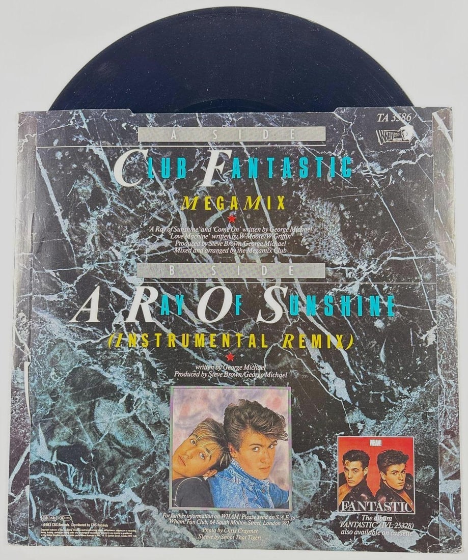 George Michael Signed Wham "Club Fantastic Mega Mix" Album (Beckett Authentication) - 3