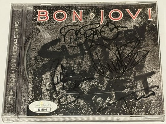 Bon Jovi Group Signed "The Bon Jovi Remasters" CD (4 Sigs) (JSA Authentication) - 2