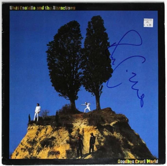 Elvis Costello Signed “Goodbye Cruel World” Album (Beckett Authentication) (1 of 3)