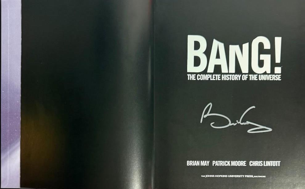 Queen: Brian May Signed "Bang! The Complete History of the Universe" Book (Third Party Guaranteed) - 2