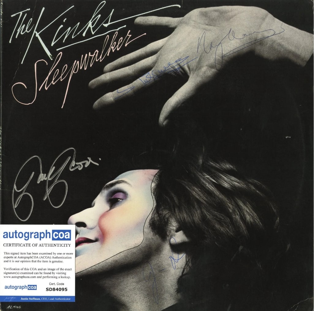 The Kinks Fully Group Signed "Sleepwalker" Album (4 Sigs) (ACOA Authentication) (1 of 1)
