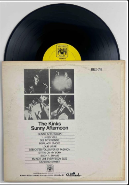 The Kinks: Ray & Dave Davies Signed "Sunny Afternoon" Album (2 Sigs) (Beckett) - 2