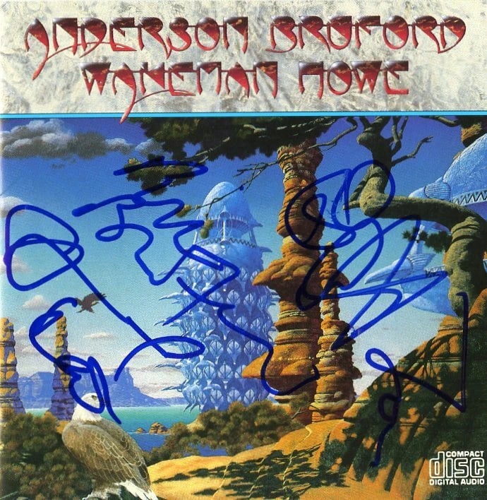Yes: Anderson Bruford Wakeman Howe Fully Group Signed "S/T" Debut CD (4 Sigs) (ACOA Auth.) (1 of 2)