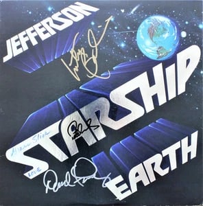 Jefferson Starship Group Signed "Earth" LP Album (4 Sigs) (ACOA Authentication) (1 of 2)