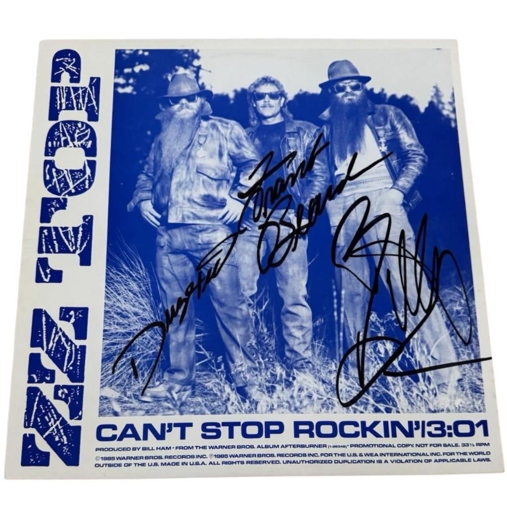 ZZ Top Group Signed "Can't Stop Rockin'" Album (3 Sigs) (ACOA Authentication) (1 of 4)