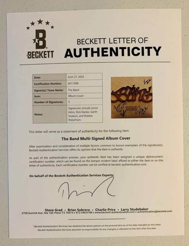 The Band Group Signed “Anthology Volume II” Album (4 Sigs) (Beckett Authentication) - 2