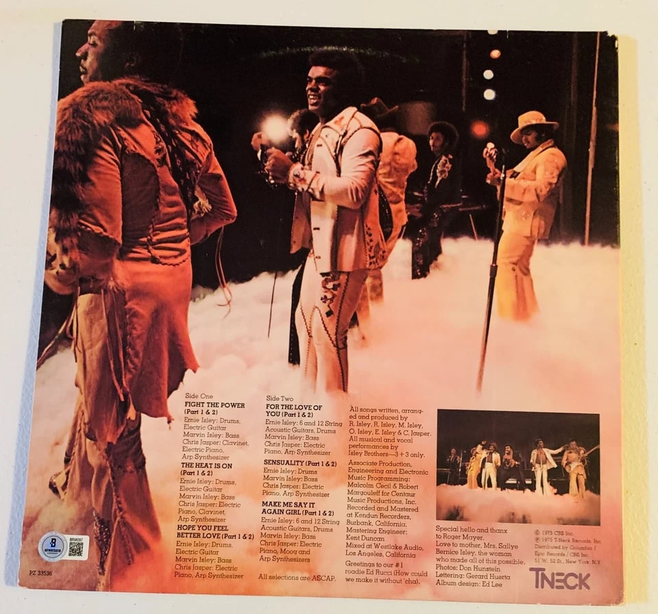 The Isley Brothers Group Signed "The Heat is On" Album (2 Sigs) (Beckett Authentication) - 2