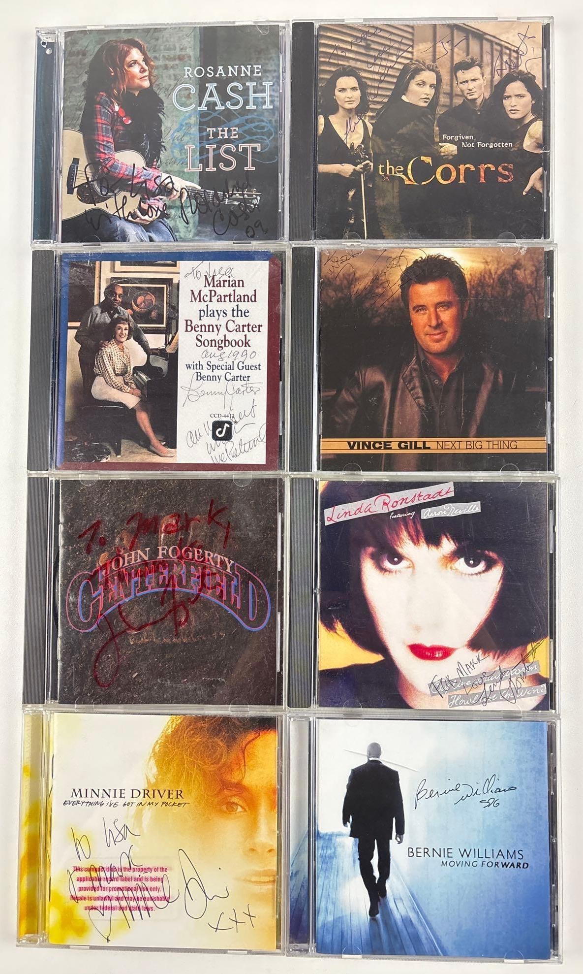 Large Signed CD Collection of (15) Michael Buble, John Fogerty, Linda Ronstadt & Others - 3